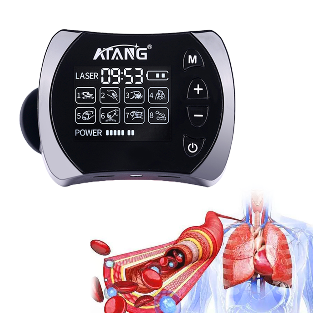 Middle-Aged & Elderly Laser Therapy Watch Daily Care Device to Lower Blood Pressure & Sugar