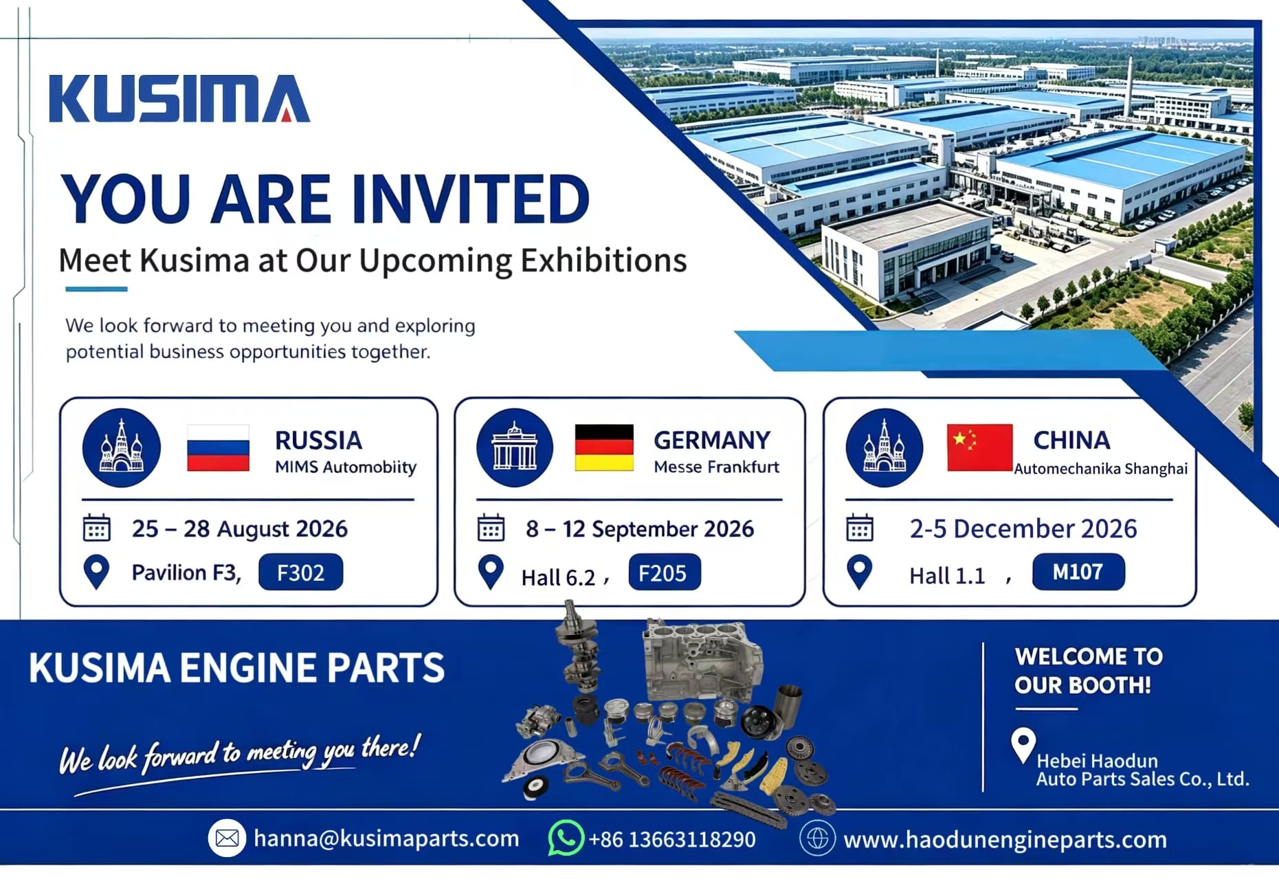 KUSIMA’s 2026 Global Exhibition Roadmap: Shaping the Future of Engine Performance