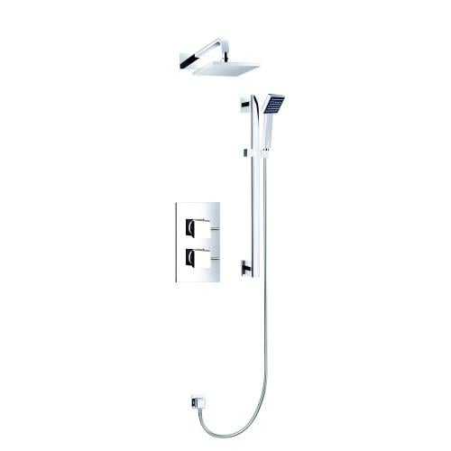 Dual Function Push Button Brass Shower System With Riser Kit