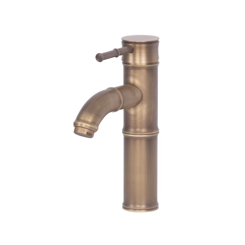 Luxury Brass Bamboo Shaped Basin Tap - Bronze  manufacture
