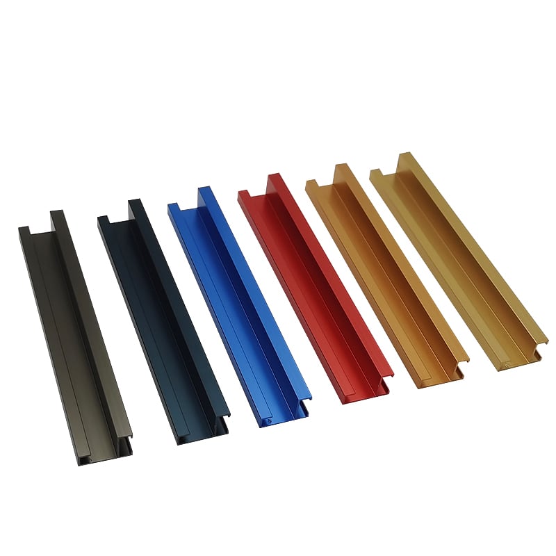 Aluminum Profile ISO Factory Aluminum Extrusion Handle Custom Anodizing Finishing  