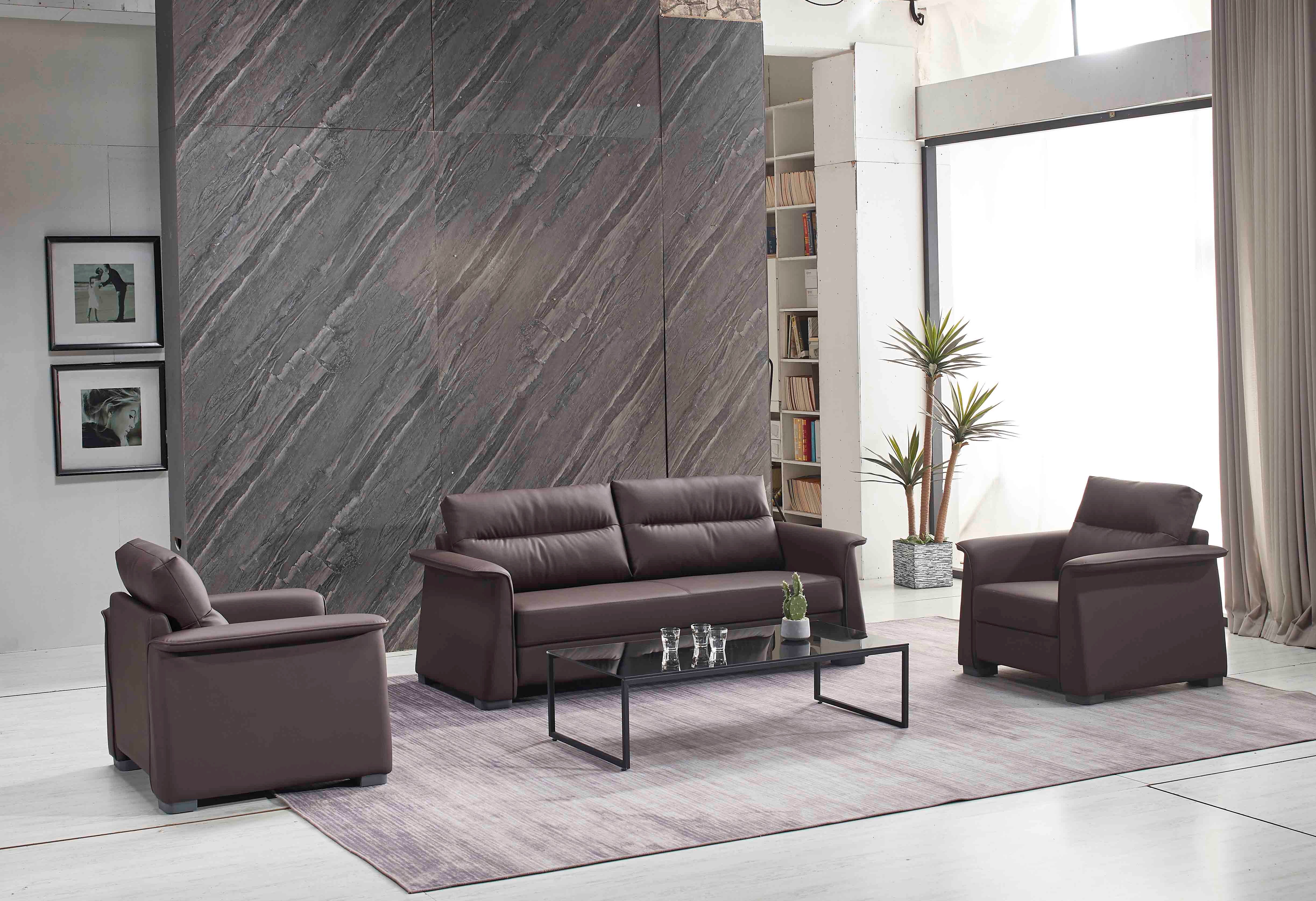 BOKE 9242 European Style Leather Furniture Sofa Set Meeting business reception office sofa supplier