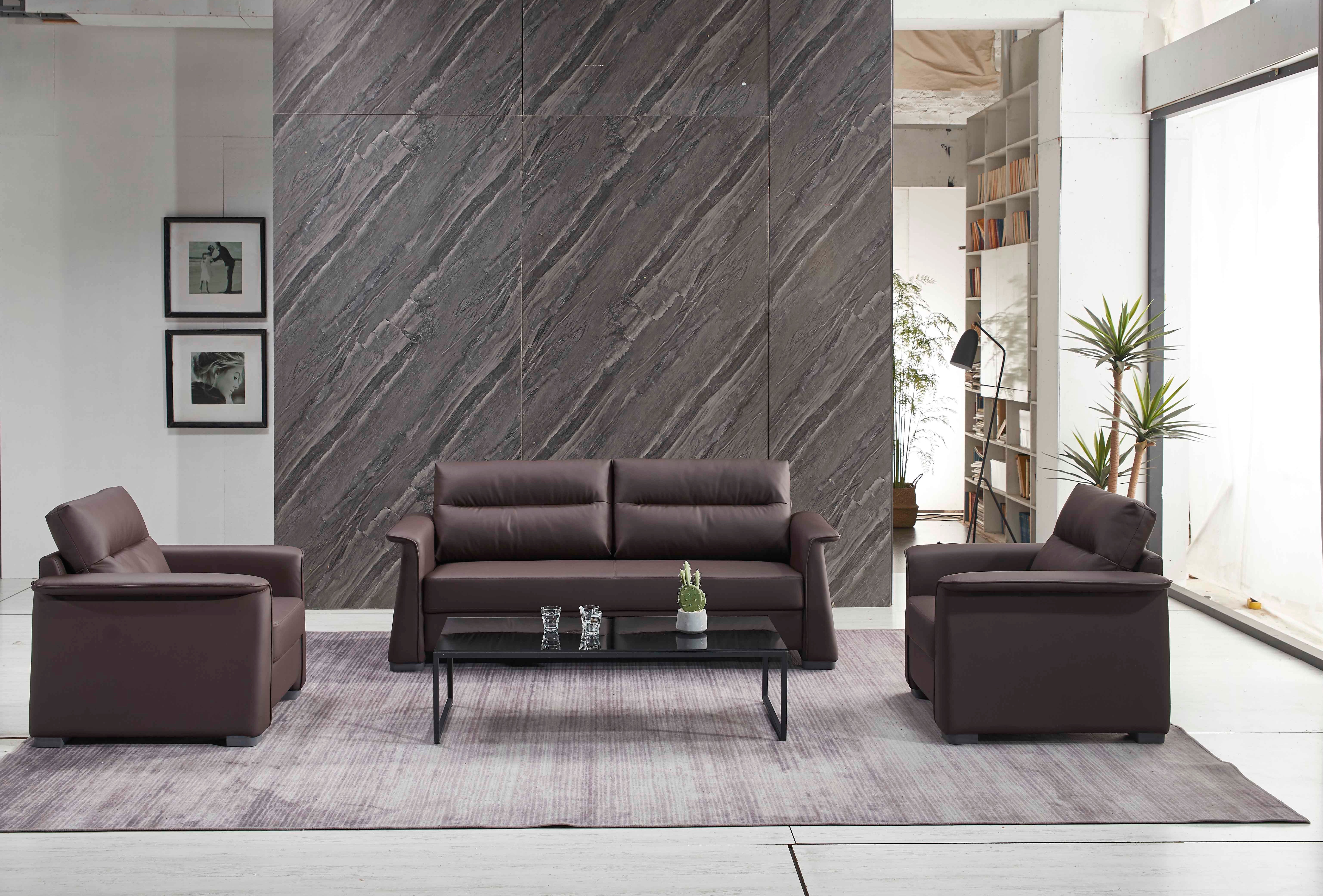 BOKE 9242 European Style Leather Furniture Sofa Set Meeting business reception office sofa factory