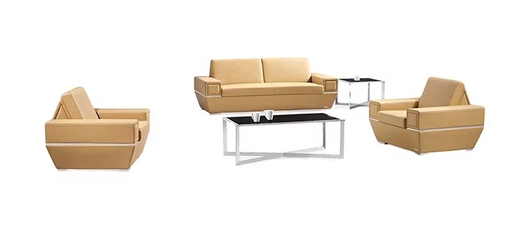 BOKE 9233 European Style Leather Furniture Sofa Set Living Room Office Lounge manufacture