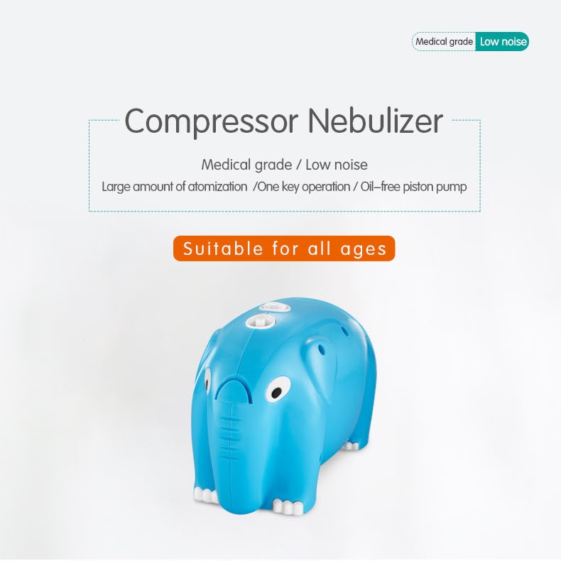Cute Elephant Inhalers Asthma Nebulizador Portatill Piston Compressor Nebulizer for Children
