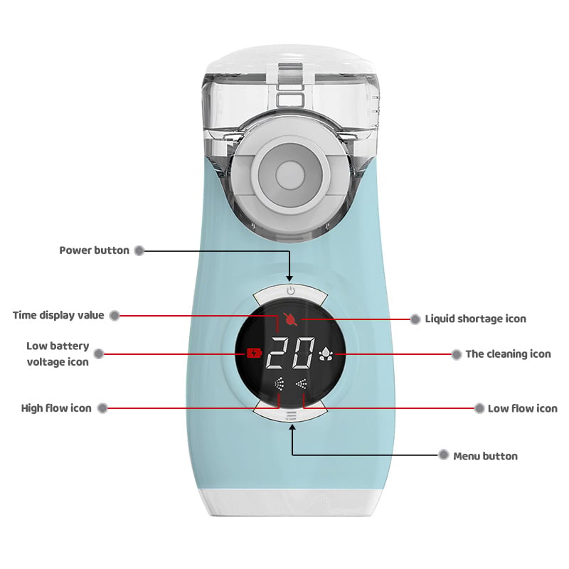 Recently Launched Popular Nebulizes Machine Smart Quite Portable Medical Nebulizer With Digital Monitor
