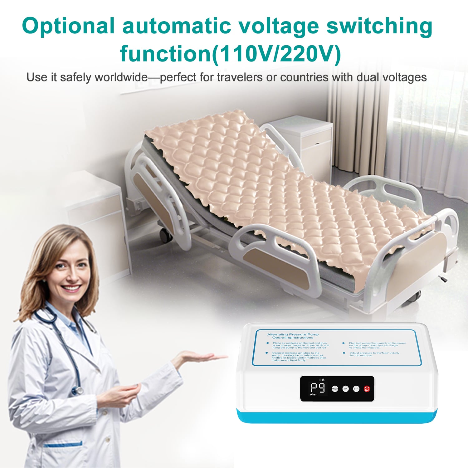 Medical Air Mattress Anti Bedsore Alternating Pressure Air Bed mattress for Hospital Home Use Air Mattresses with Remote Control (7).jpg
