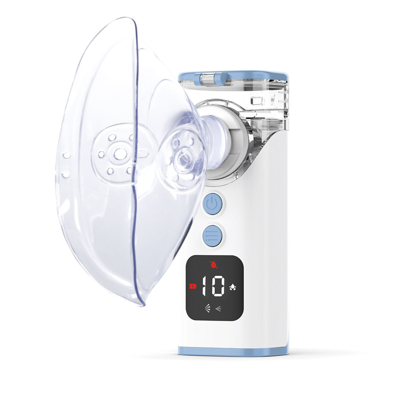 High-Quality Digital Mesh Nebulizer for Fast and Effective Aerosol Therapy with Mist Control and Low Water Detection
