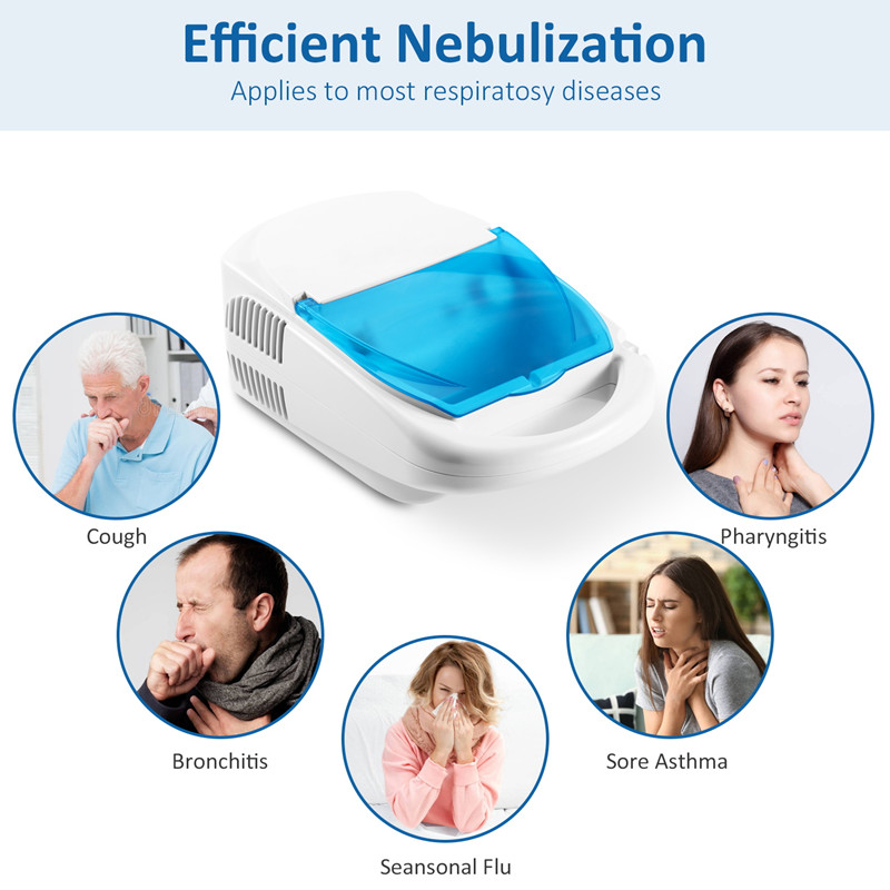 Hot Selling Quiet Nebulizador Machine Portable Home Jet Piston Compressor Nebulizer
