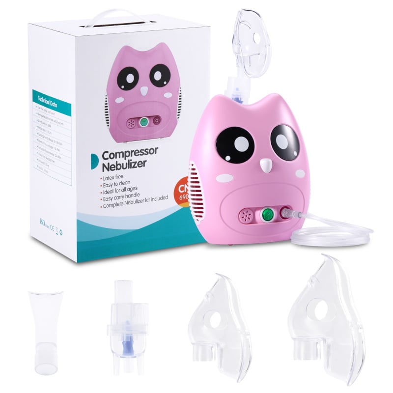 Cartoon Owl Medical Hospital Household High Flow Casper Compressor Nebulizer for Adult Children
