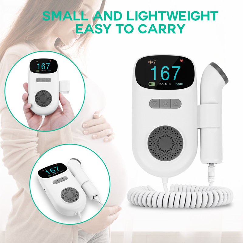 Digital Fetal Doppler Clinical Natural Fetal Doppler Baby Heartbeat Monitor (6).jpg
