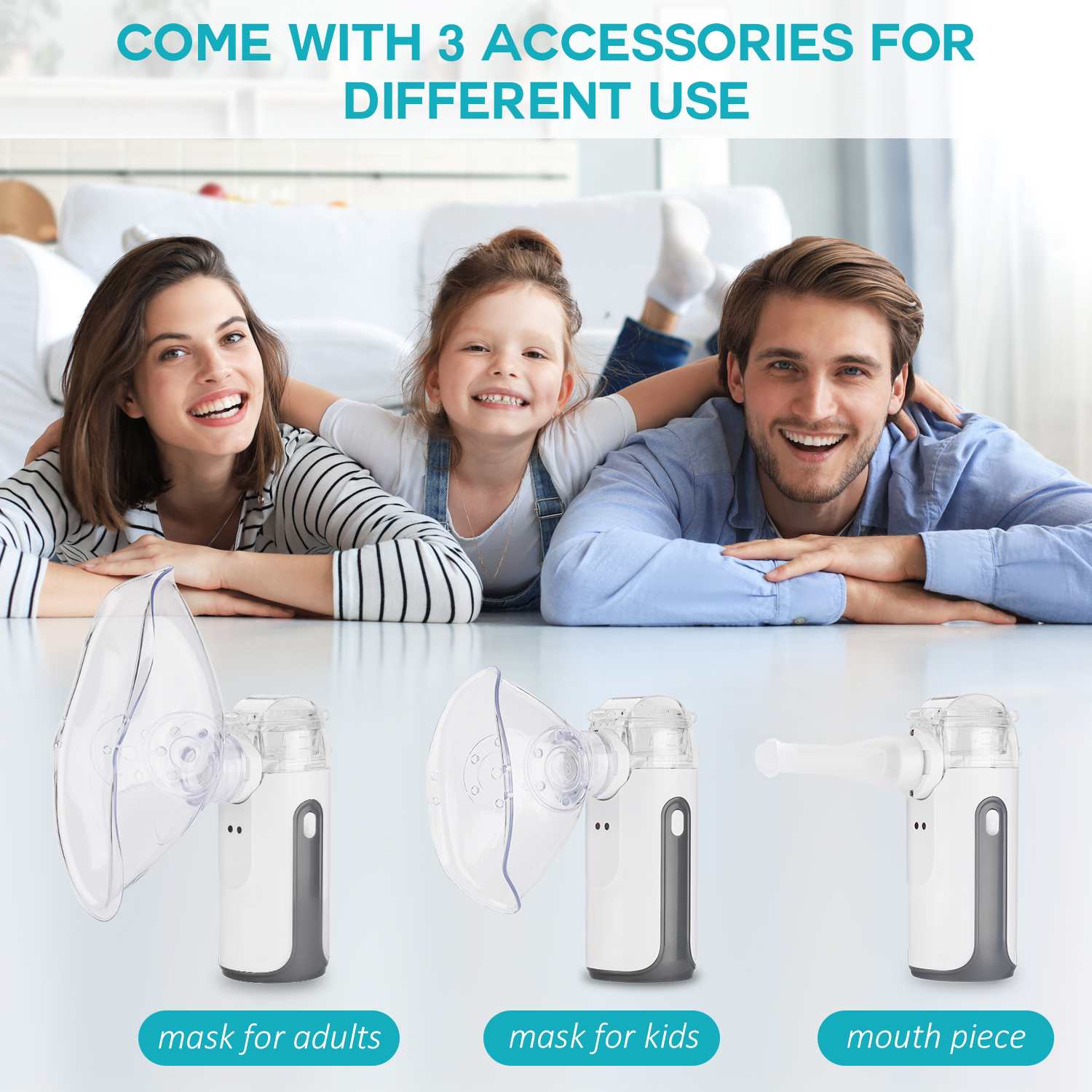 MDR Compact Inhalator USB Rechargeable Ultrasonic Nebulizador Portatil Quiet Inhaler Mesh Portable Nebulizer