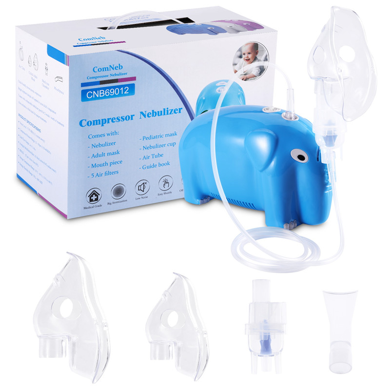 Cute Elephant Inhalers Asthma Nebulizador Portatill Piston Compressor Nebulizer for Children
