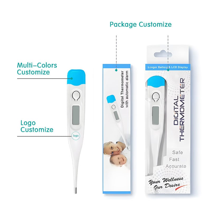 Clinical Grade Digital Body Thermometer with Fever Alarm for Home Care