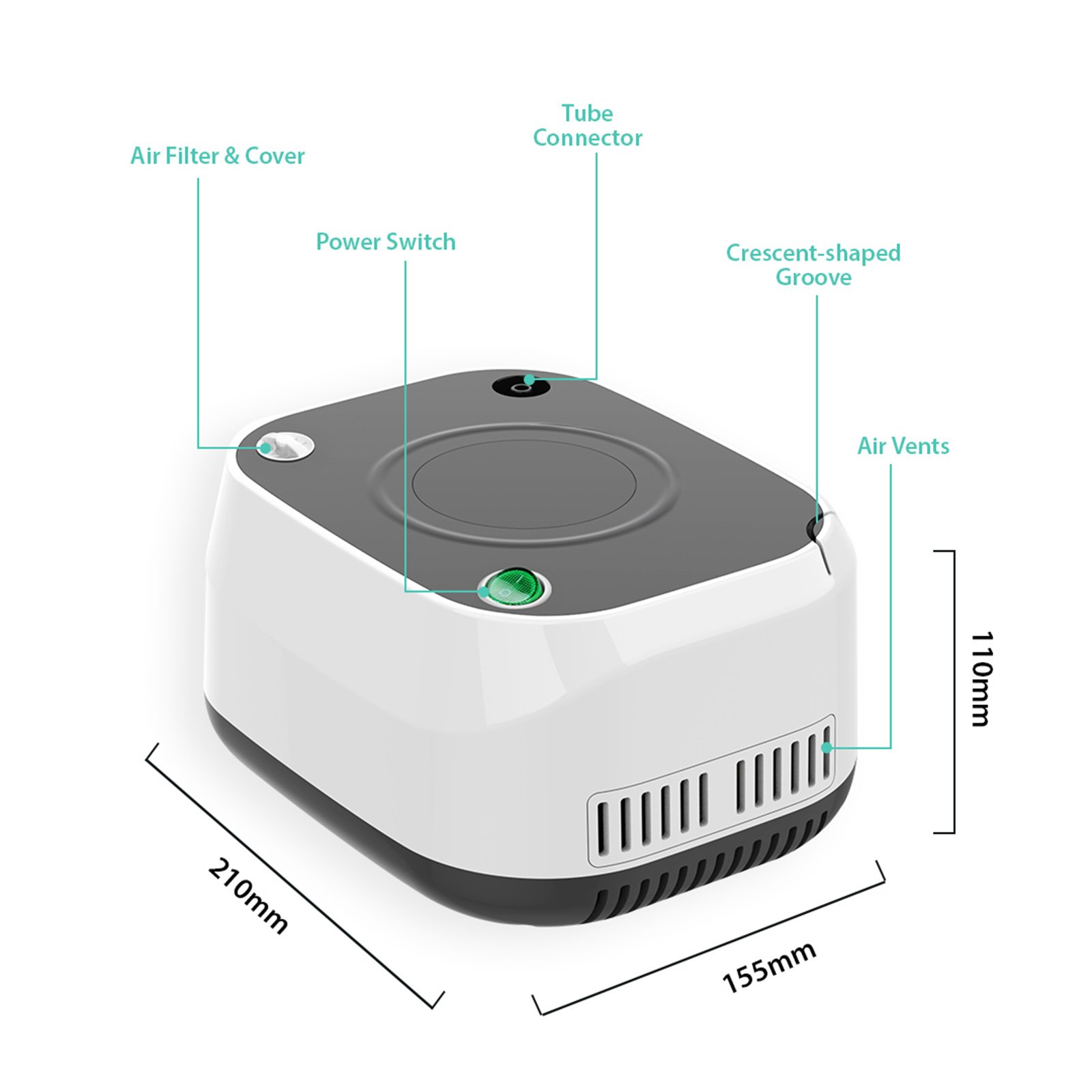 New Design Hospital Clinic for Cough Rhinitis Jet Nebulizador Portable Inhaler Low Noise Piston Compressor Nebulizer10.jpg