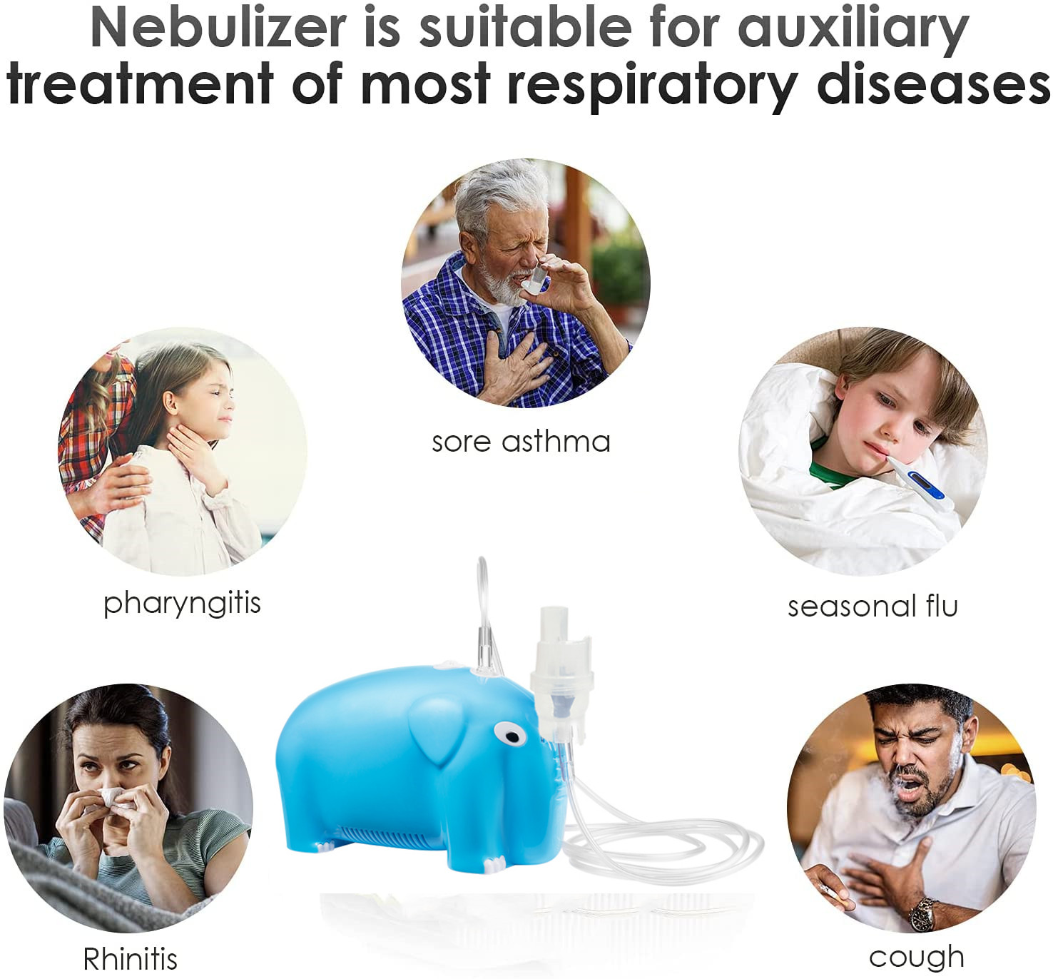 Cute Elephant Inhalers Asthma Nebulizador Portatill Piston Compressor Nebulizer for Children10.jpg