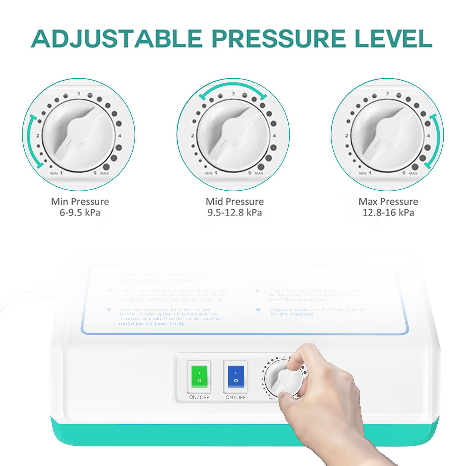 Hospital Air Pump Mattress Bed Anti-Decubitus Silent Static Medical Alternating Pressure Air Mattress for Peaceful Sleep