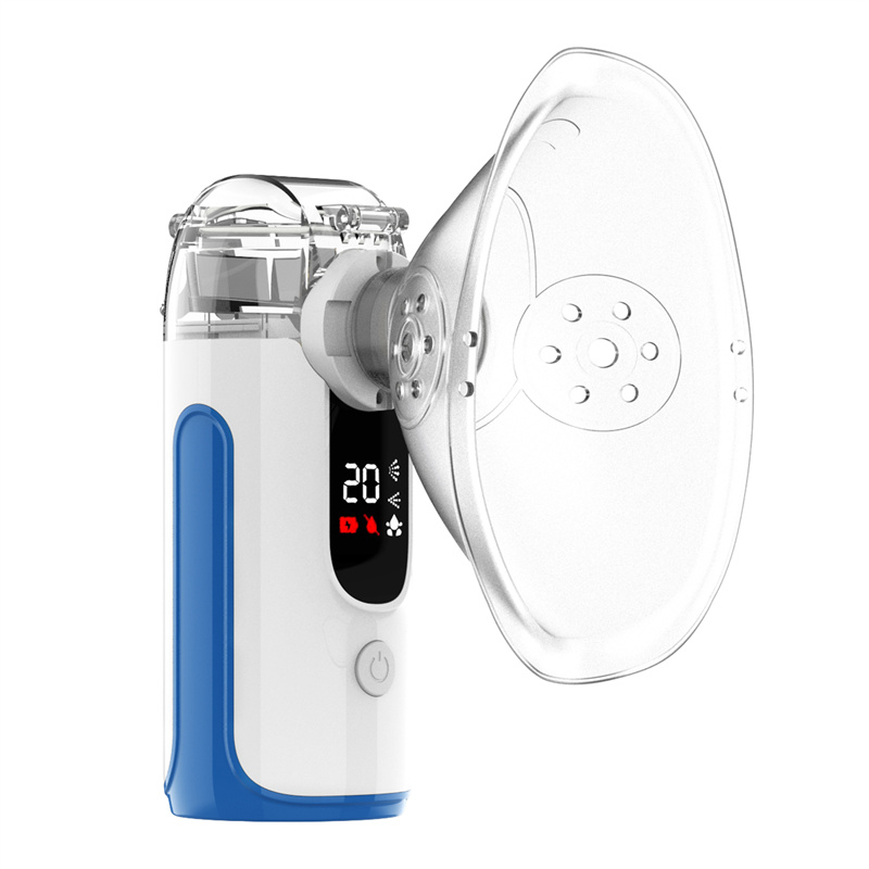 FITCONN Handheld Smart LED Display Cool Mist Steam Inhaler nebulizer with Manual Function

Operate with AA batttery or Type C cable Two airflow levels home Use Electric Medical inhaler nebulizer Machine
