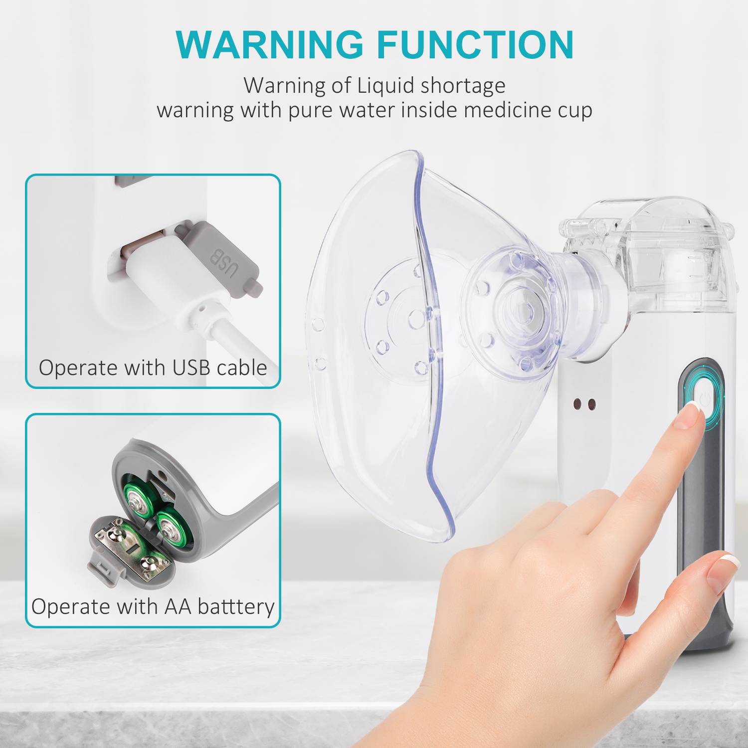 MDR Compact Inhalator USB Rechargeable Ultrasonic Nebulizador Portatil Quiet Inhaler Mesh Portable Nebulizer