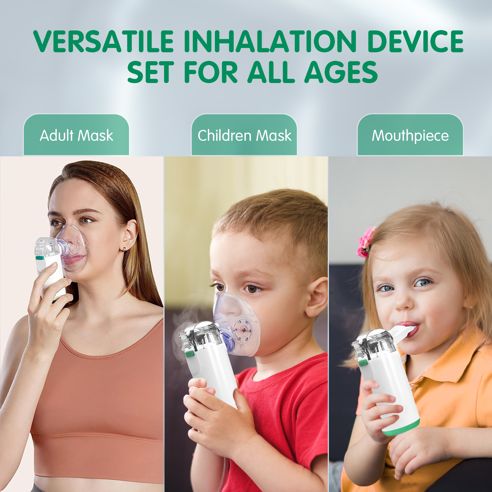 Factory Wholesale Digital Medical Nebulizer Home Use Breath Function Plastic Portable Electric Mesh Nebulizer Operate with AA batttery or Type C cable Two airflow levels home Use  Electric  Medical  inhaler  nebu ( (3).jpg