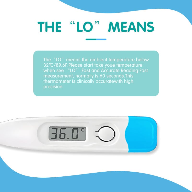 Clinical Grade Digital Body Thermometer with Fever Alarm for Home Care