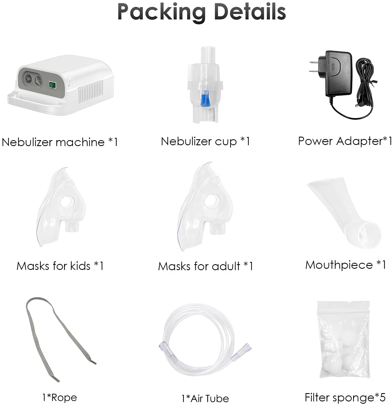 Compressor Nublizers Medical Breathing Atomizer Nebulizador Portatil Inhalator Inhaler Nebulizer for Home Use