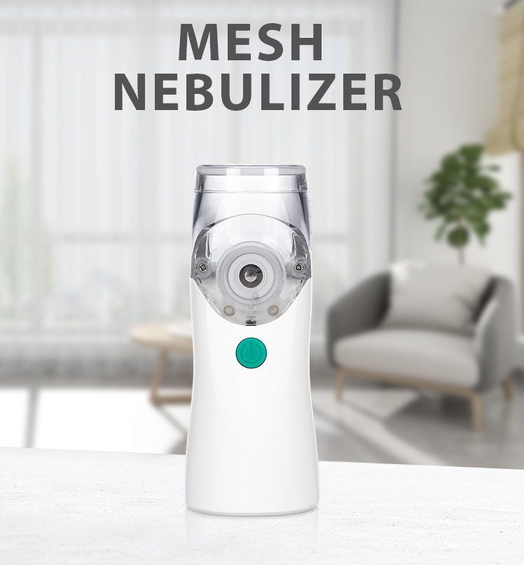 Experience Effortless Respiratory Care with Portable Mesh Nebulizer Featuring Silent Operation and Adjustable Airflow Levels