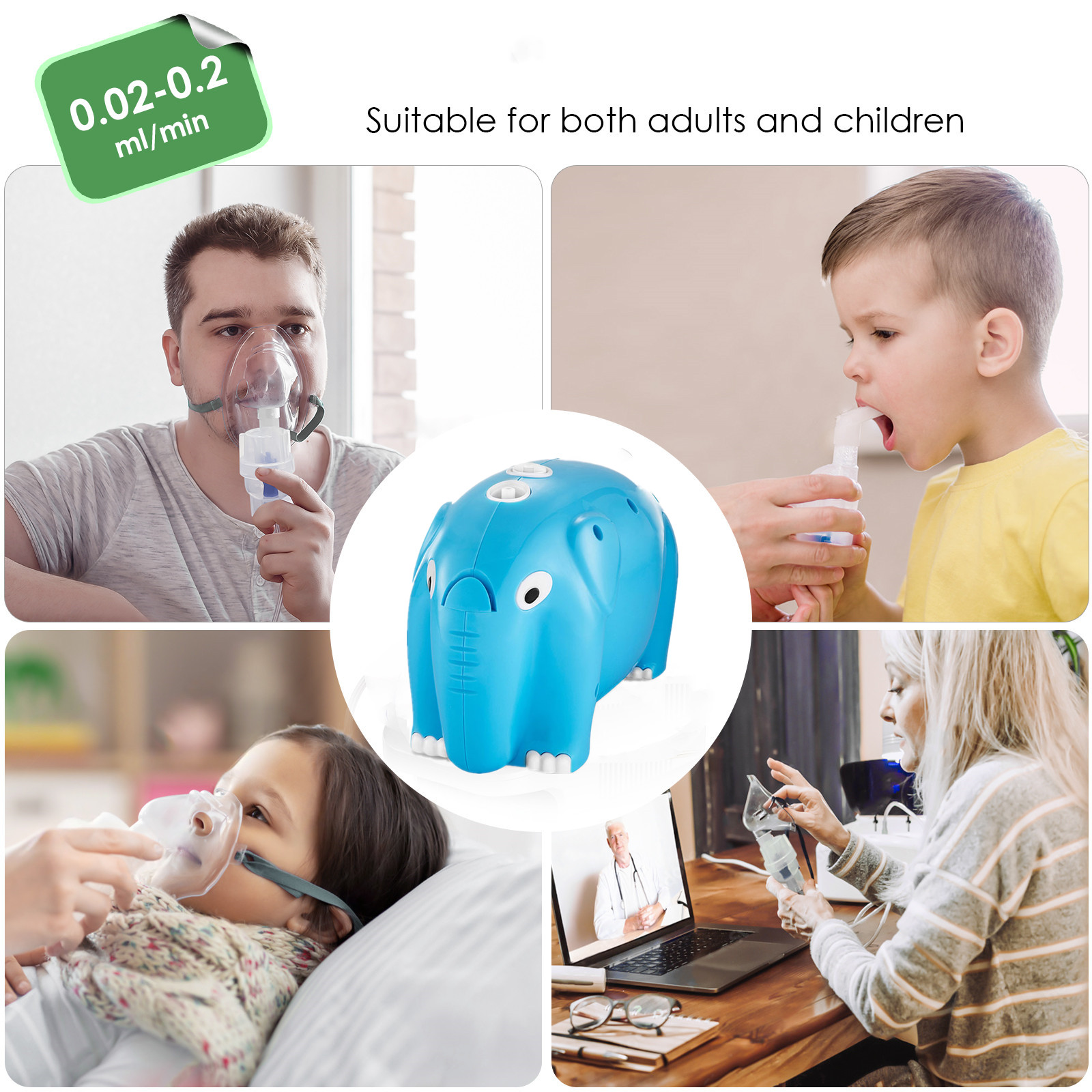 Cute Elephant Inhalers Asthma Nebulizador Portatill Piston Compressor Nebulizer for Children13.jpg