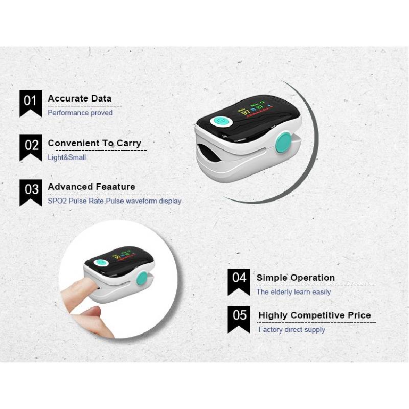 Fitconn Electric Spo2 Monitor Digital TFT Display Fingertip Pulse Oximeter for Home Use
