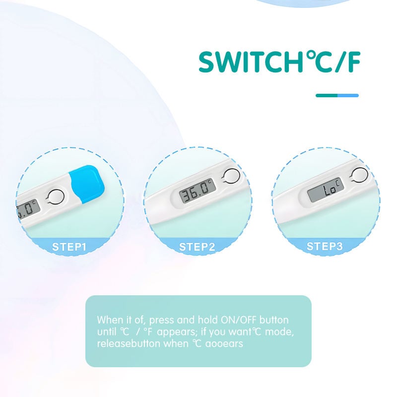 Clinical Grade Digital Body Thermometer with Fever Alarm for Home Care