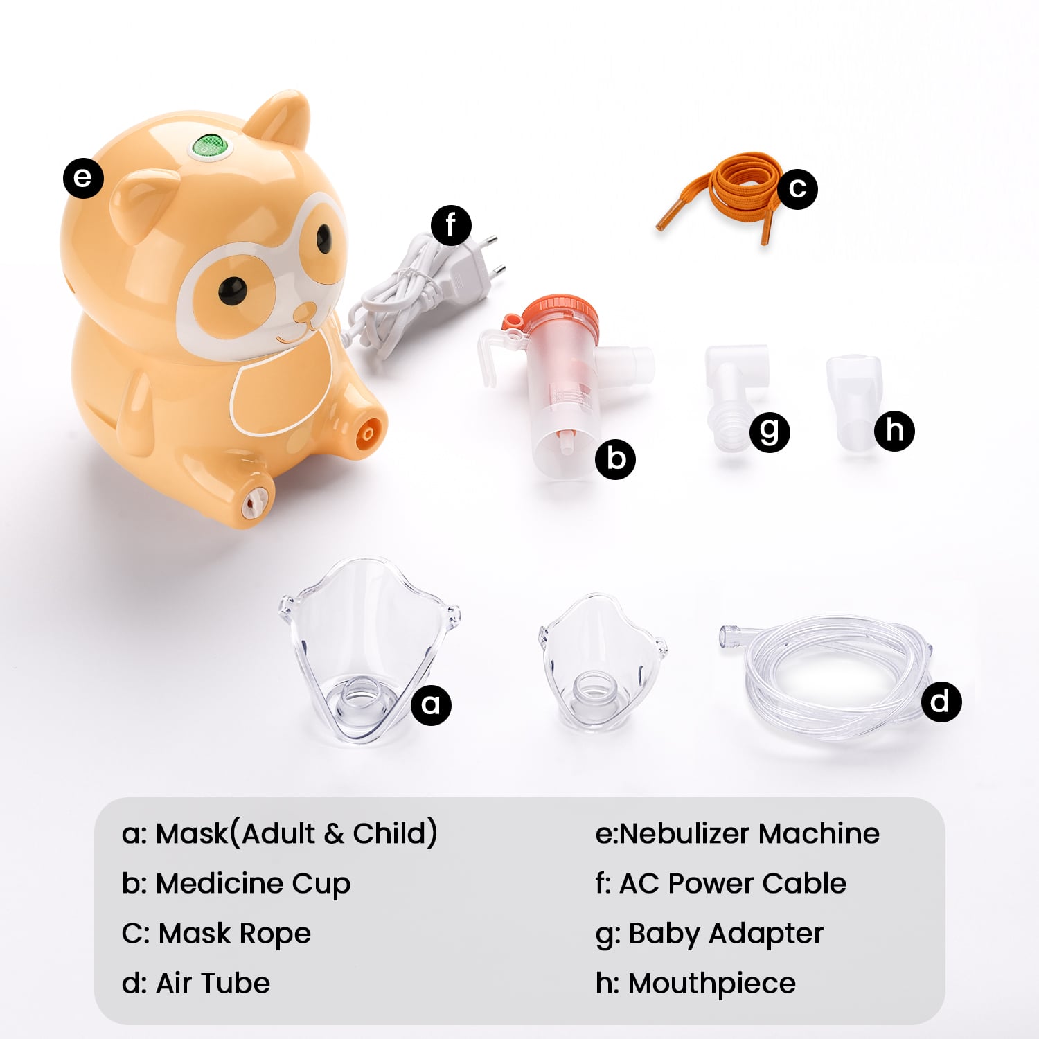 Electric Cartoon Raccoon Adult Children Medical Compressor Nebulizer