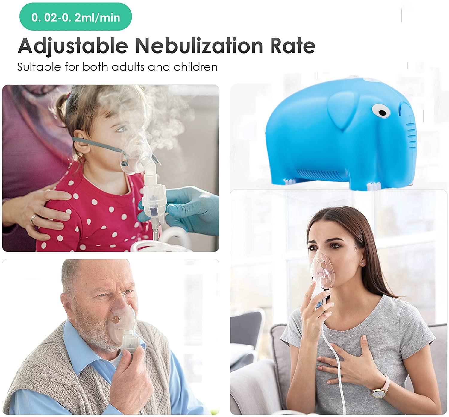 Cute Elephant Inhalers Asthma Nebulizador Portatill Piston Compressor Nebulizer for Children7.jpg