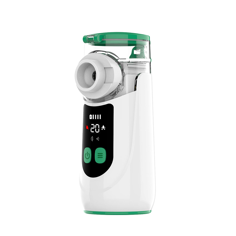 Portable Mini Smart Inhaler Digital Nebulizer Machine Rechargeable Medical Atomizer for Pediatric Baby Adult Homecare Operate with AA batttery or Type C cable Two airflow levels Household Built-in Battery Nebulizador Machine