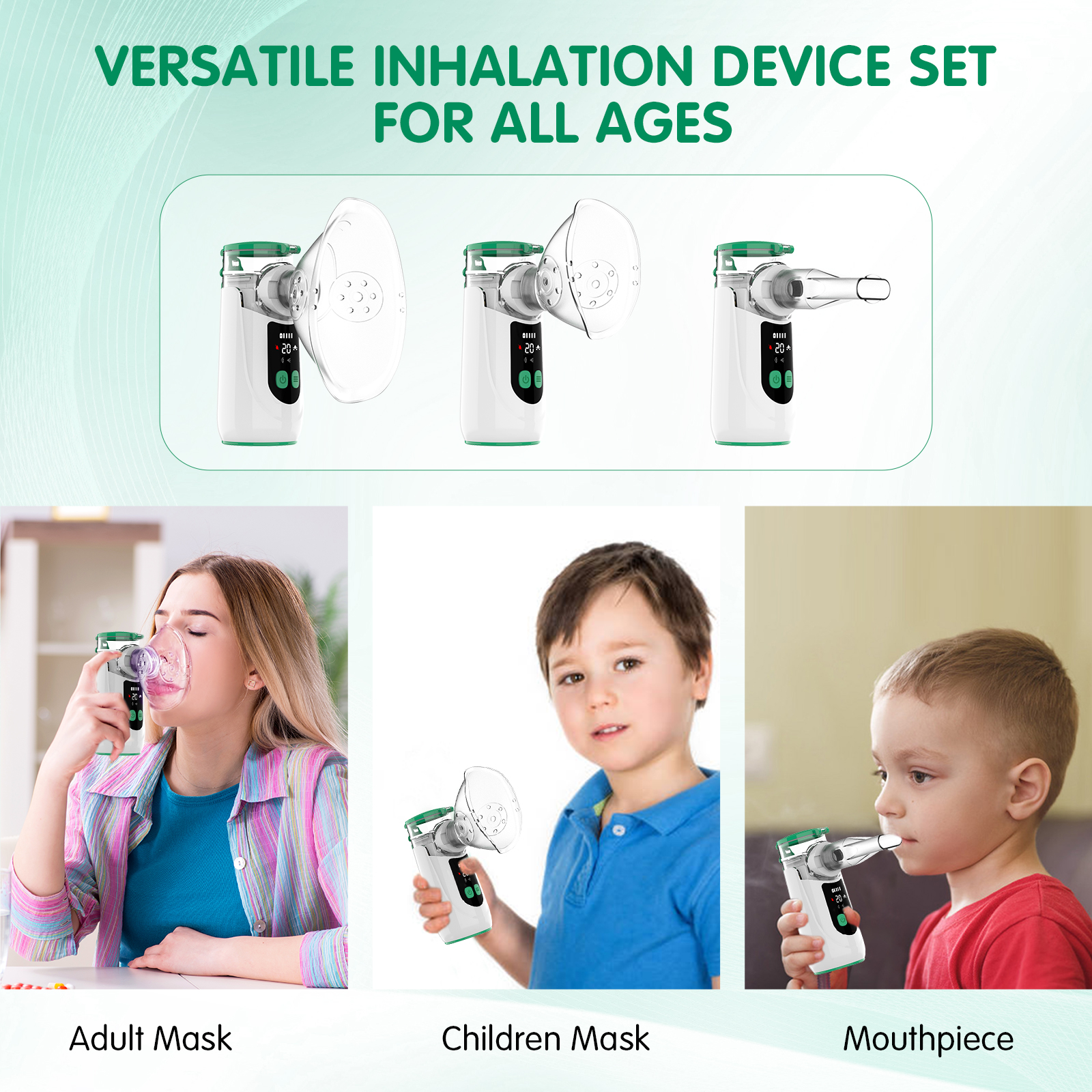 Portable Mini Smart Inhaler Digital Nebulizer Machine Rechargeable Medical Atomizer for Pediatric Baby Adult Homecare Operate with AA batttery or Type C cable Two airflow levels Household Built-in Battery Nebuliz ( (4).jpg