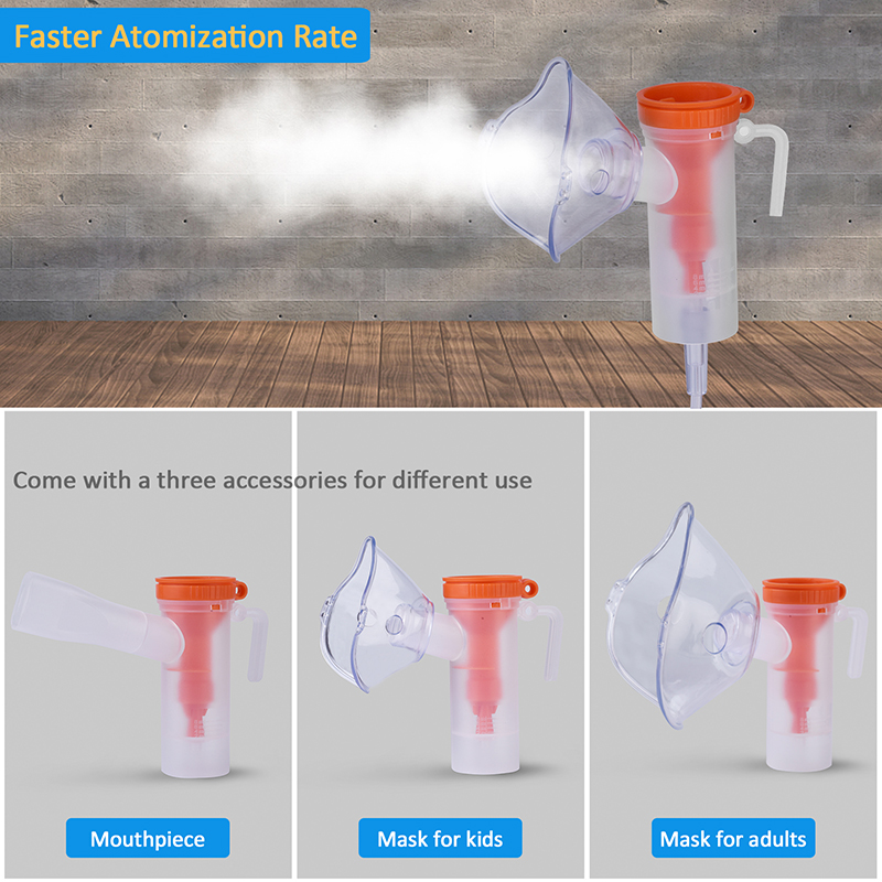 MDR CE Certified Nebulizers Inhaler Portable Medical High Flow Compressor Nebulizer for Adults and Kids
