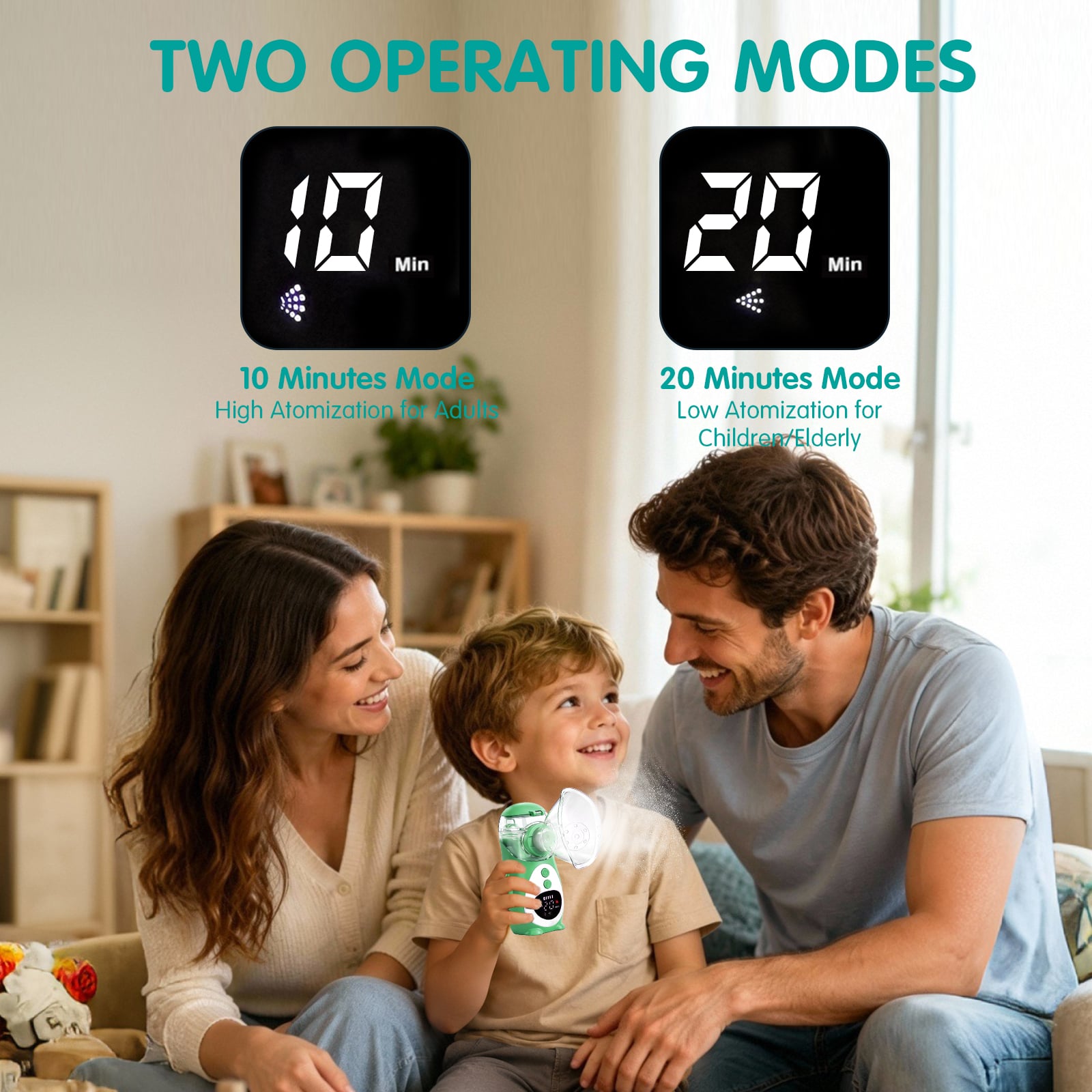 Cartoon Medical Grade Aerosol Mesh Nebulizer Ultrasonic Rechargeable Inhalator Device With Self Washing for Kids Adult