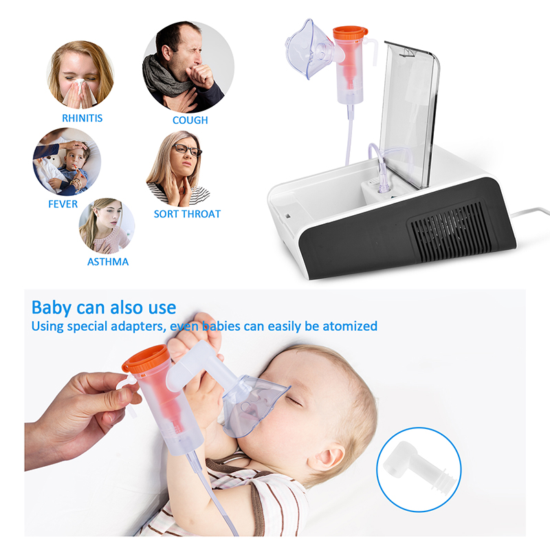 MDR CE Certified Nebulizers Inhaler Portable Medical High Flow Compressor Nebulizer for Adults and Kids
