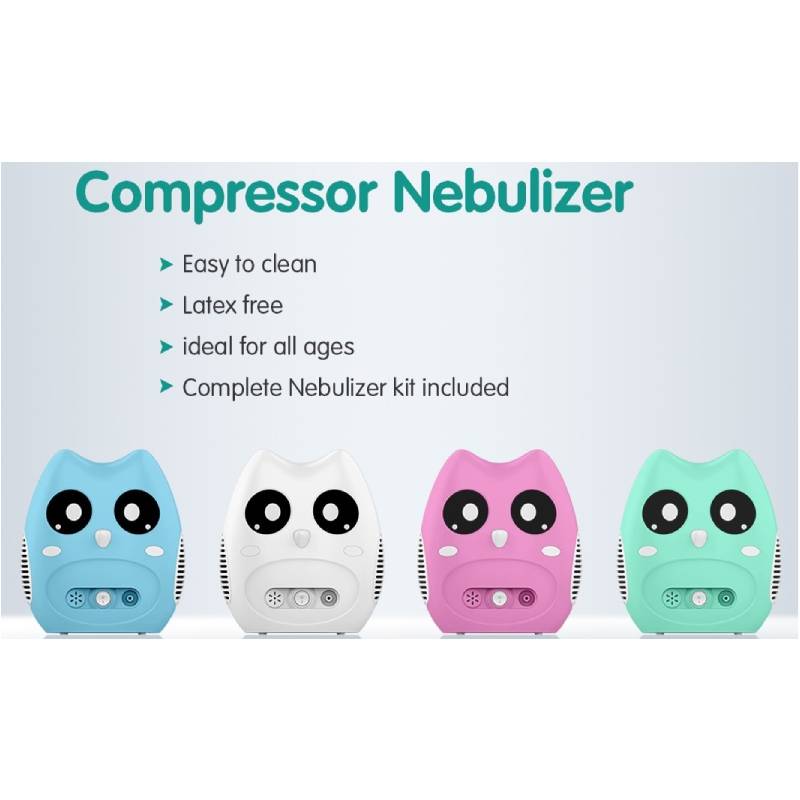 Cartoon Owl Medical Hospital Household High Flow Casper Compressor Nebulizer for Adult Children
