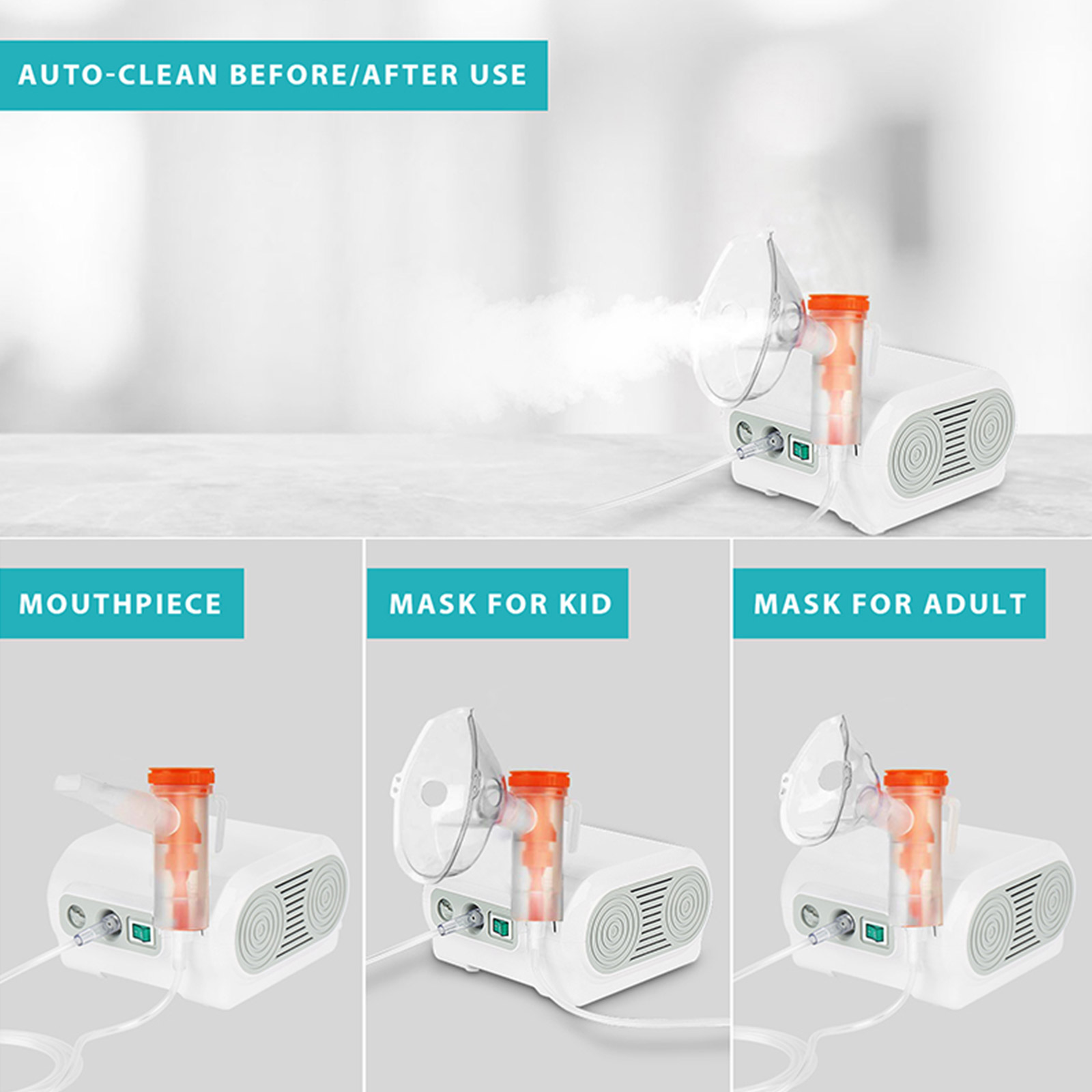 CE ISO Atomizer Portable Nebulizer Machine Mesh Compressor Nebulizer Kit Medical Disposable Nebulizer Machine
