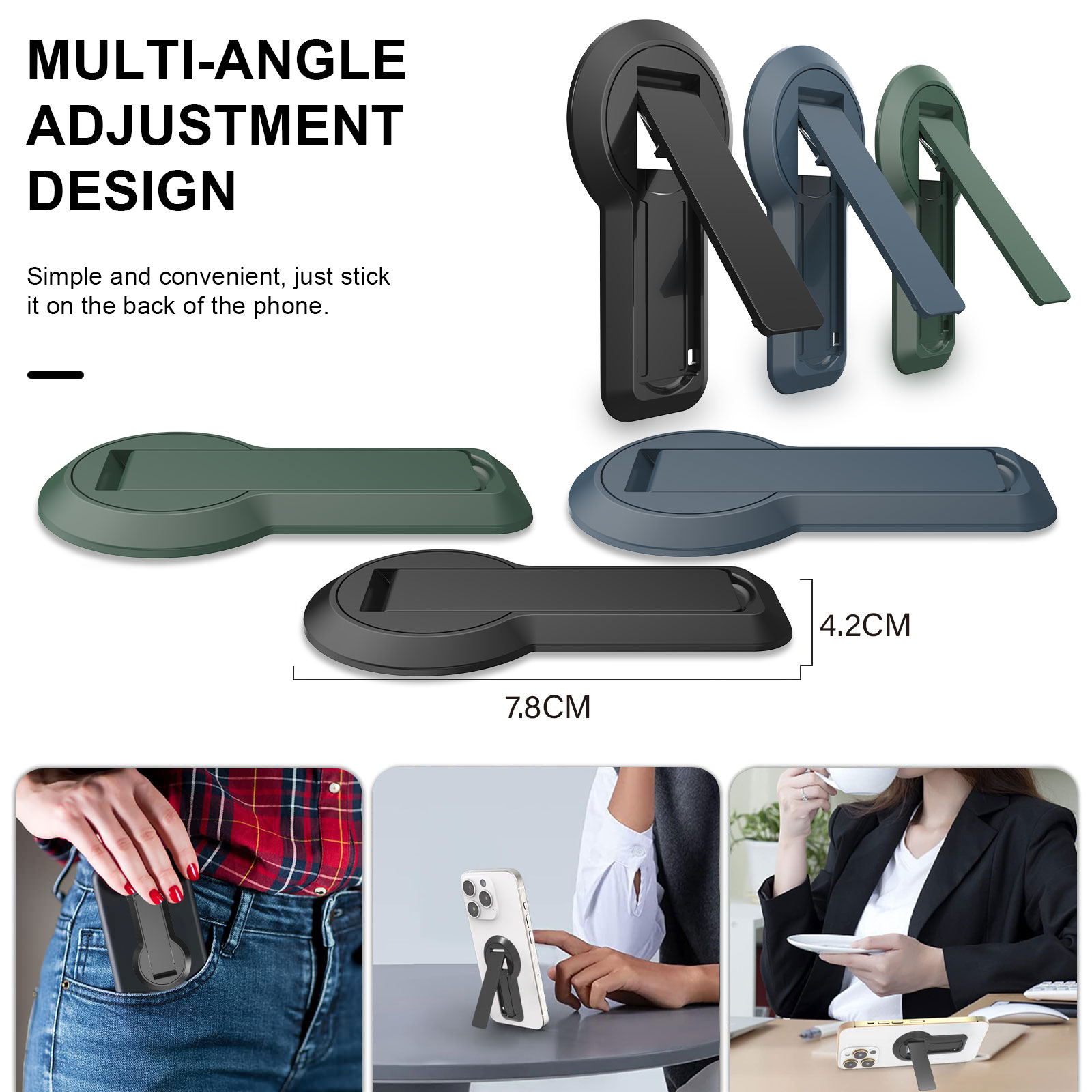 Mobile Phone Bracket Stand Luxury Stable Support Without Shaking Holders Car Rotating Holder 360 Multiple Colors Sjj007 Laudtec factory