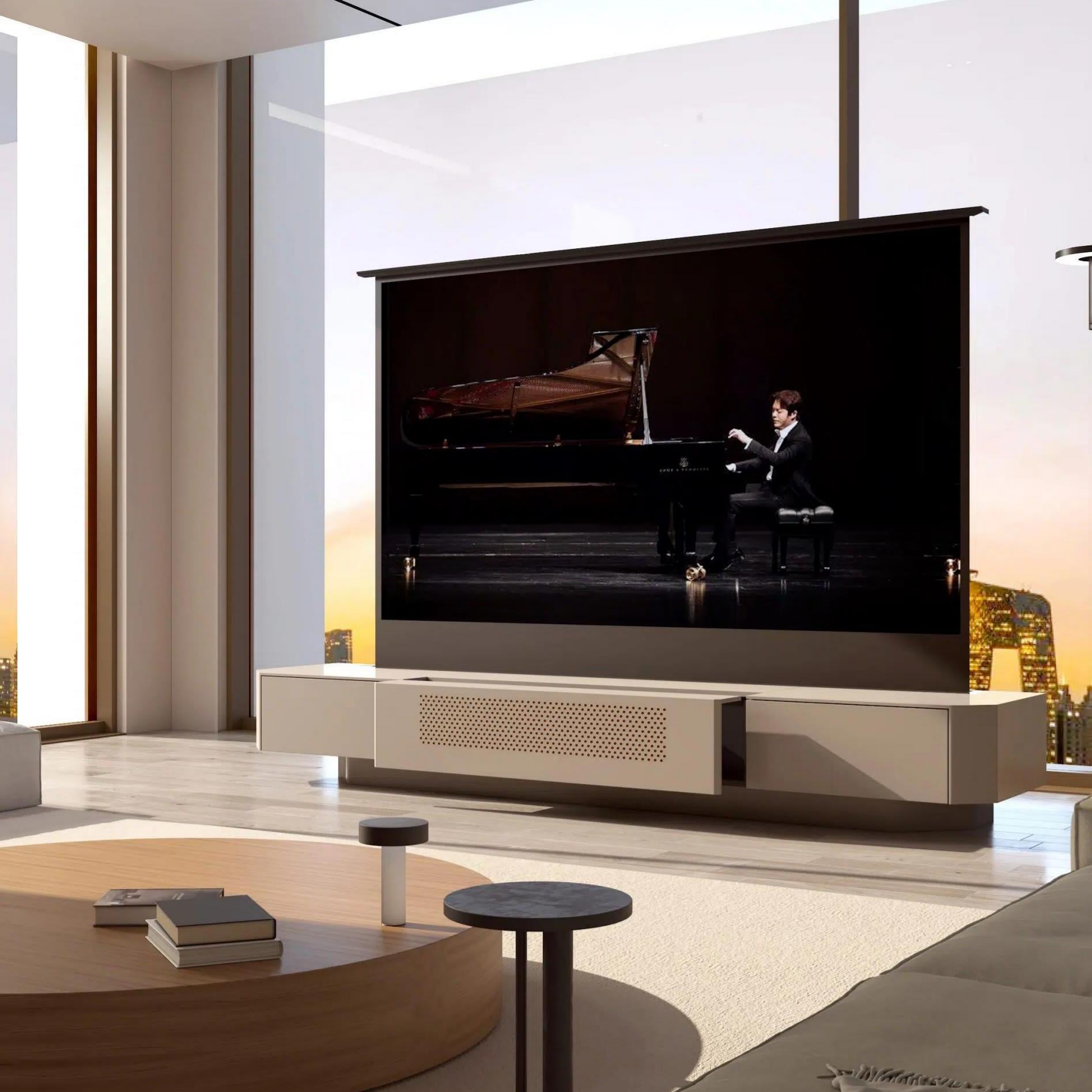 Máy chiếu TV laser NIKOHOME Phantom12 cho màn hình ALR CLR UST kích thước 100–120 inch, loại nâng lên từ sàn