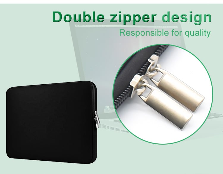 15.6 Inch Notebook Soft Case Cover Protective Carrying Bag Custom Logo Neoprene Laptop Sleeve details