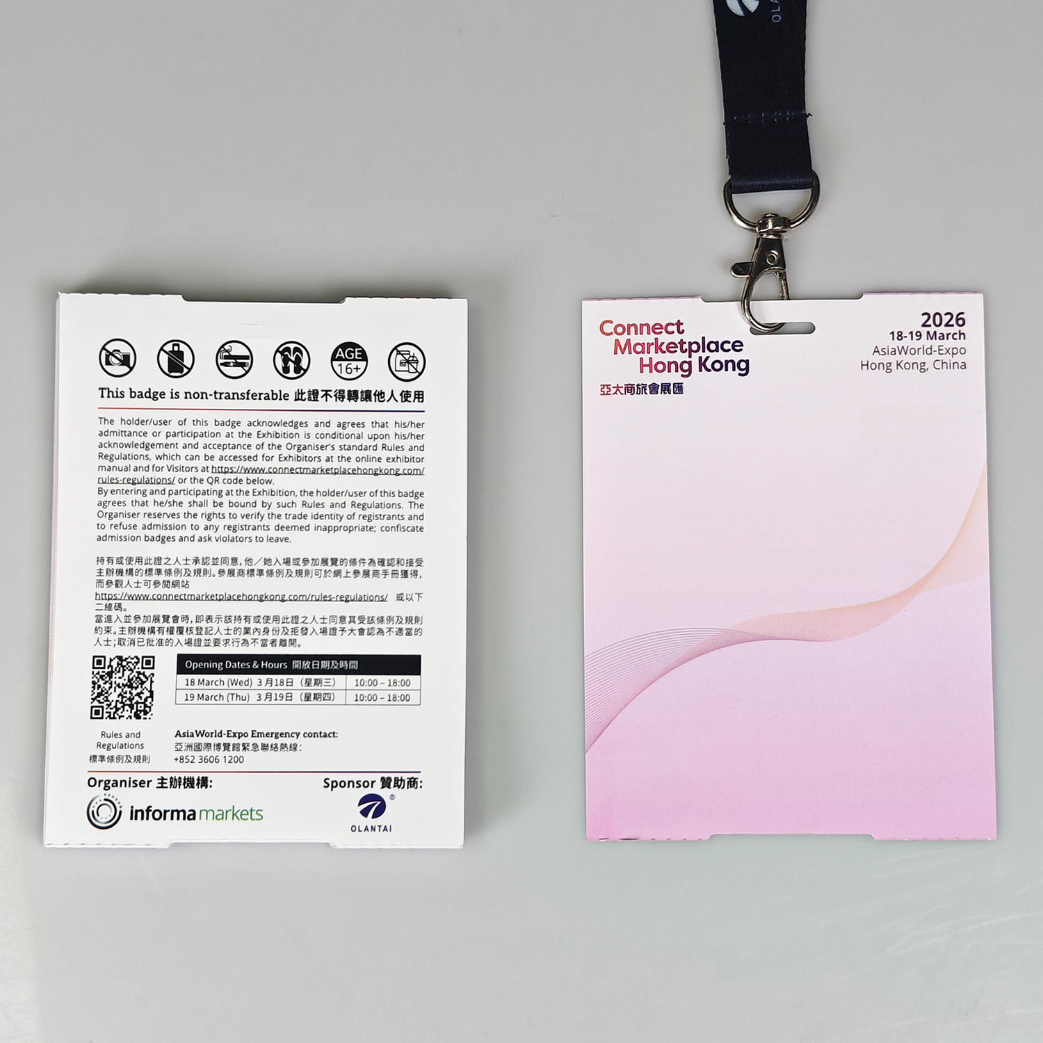 Custom Event Badge Inkjet Thermal ID Card for Conference Exhibition Activity