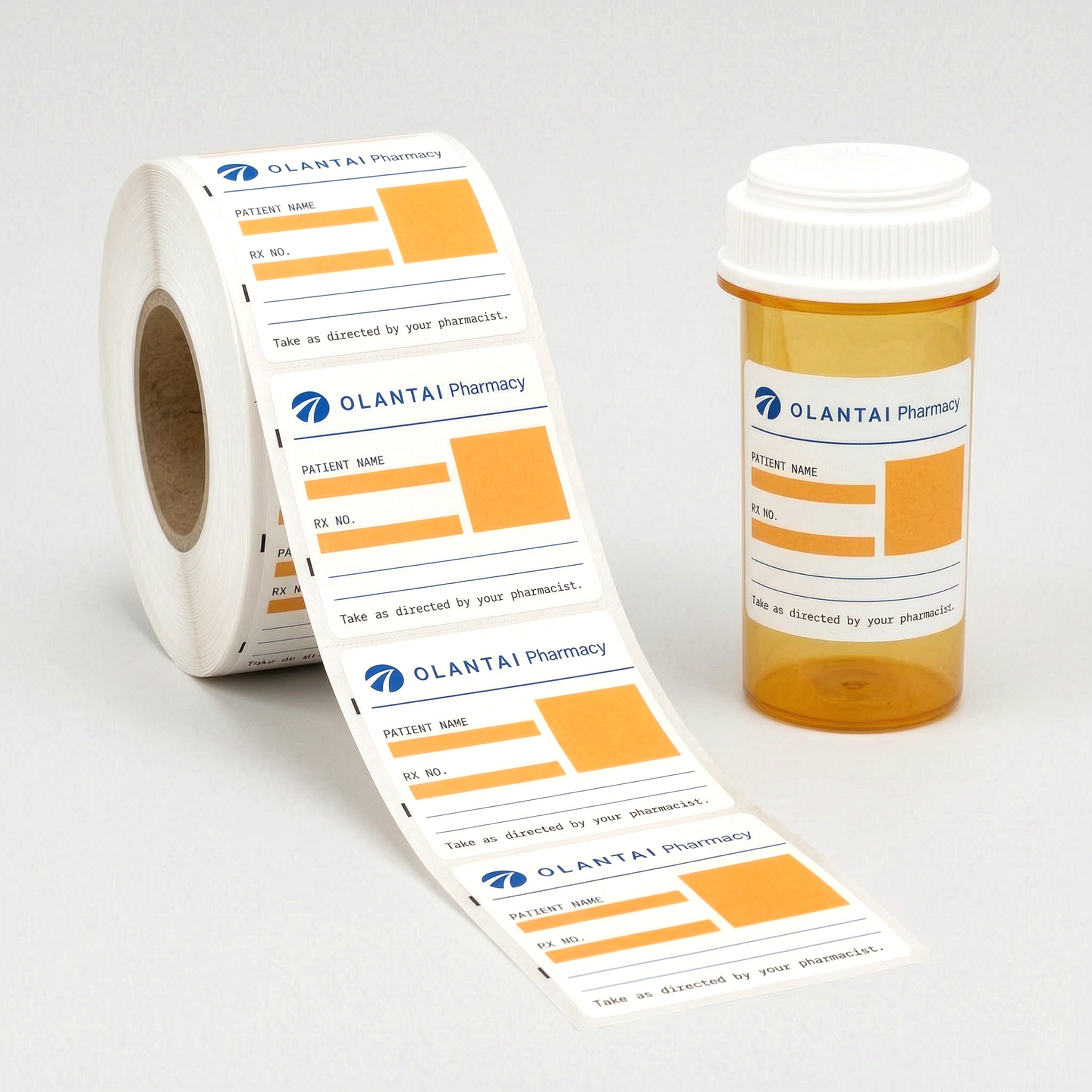 Pharmacy Labels, Medical-grade Thermal Self-adhesive Stickers, Custom Drug Barcode & QR Code Printing, for US & Canada Pharmacies and Hospitals