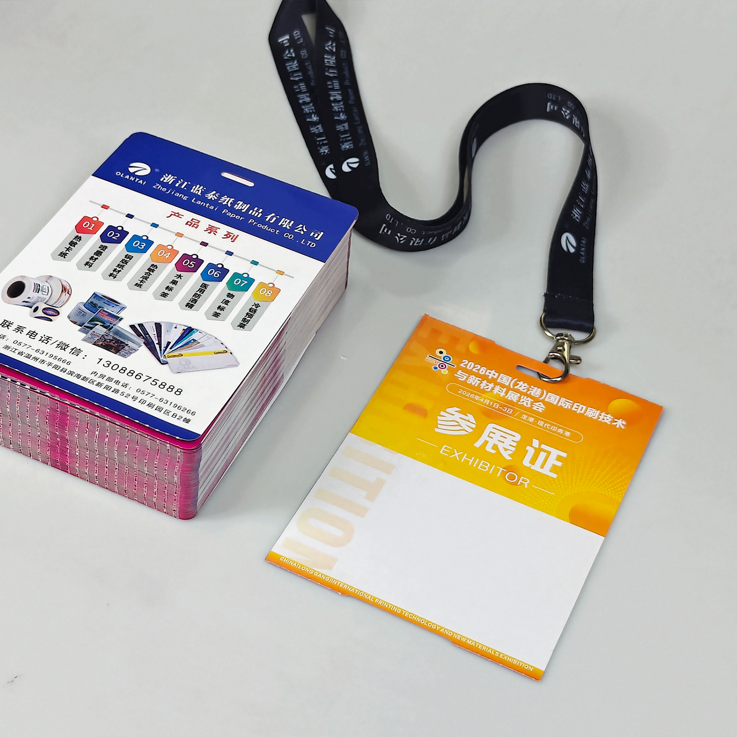 Custom Event Badge Inkjet Thermal ID Card for Conference Exhibition Activity