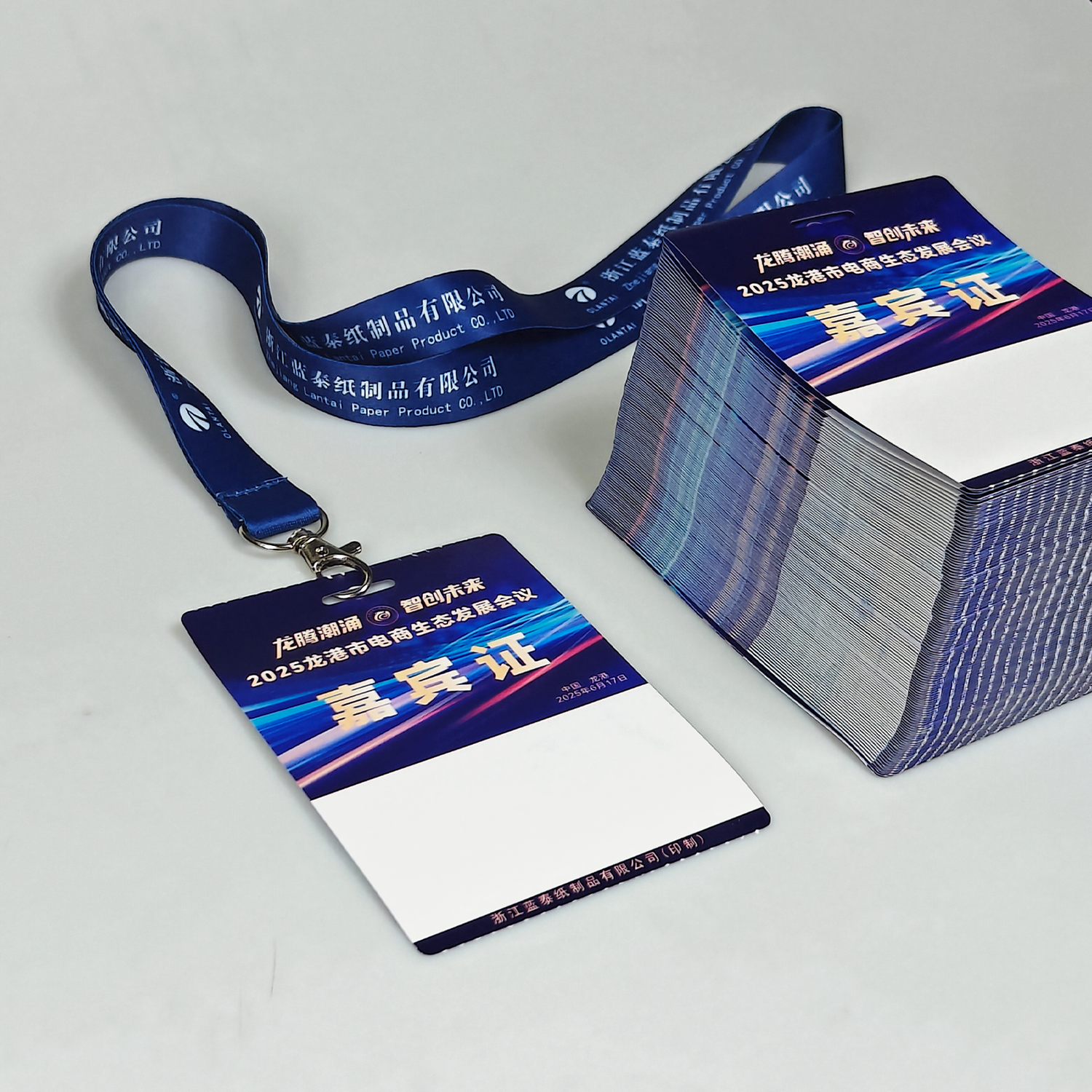 Custom Event Badge Inkjet Thermal ID Card for Conference Exhibition Activity