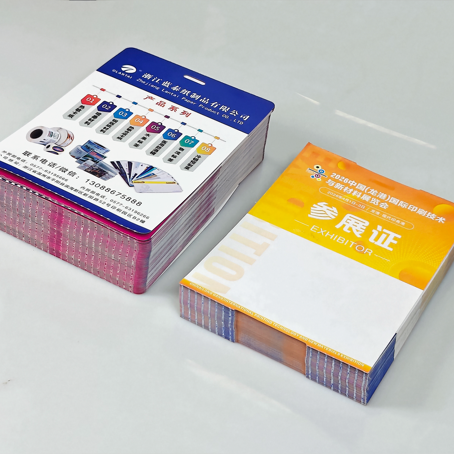 Custom Event Badge Inkjet Thermal ID Card for Conference Exhibition Activity
