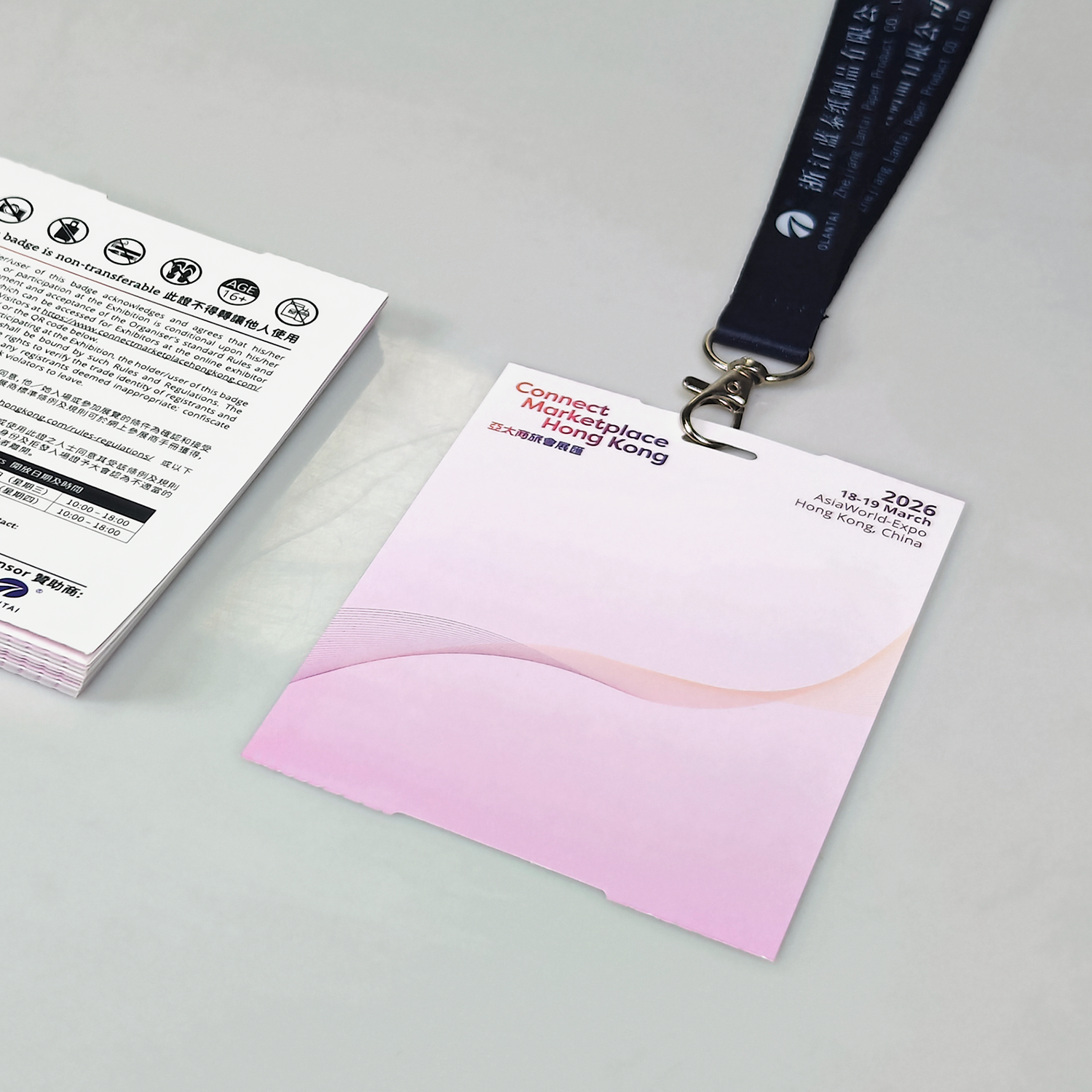 Custom Event Badge Inkjet Thermal ID Card for Conference Exhibition Activity