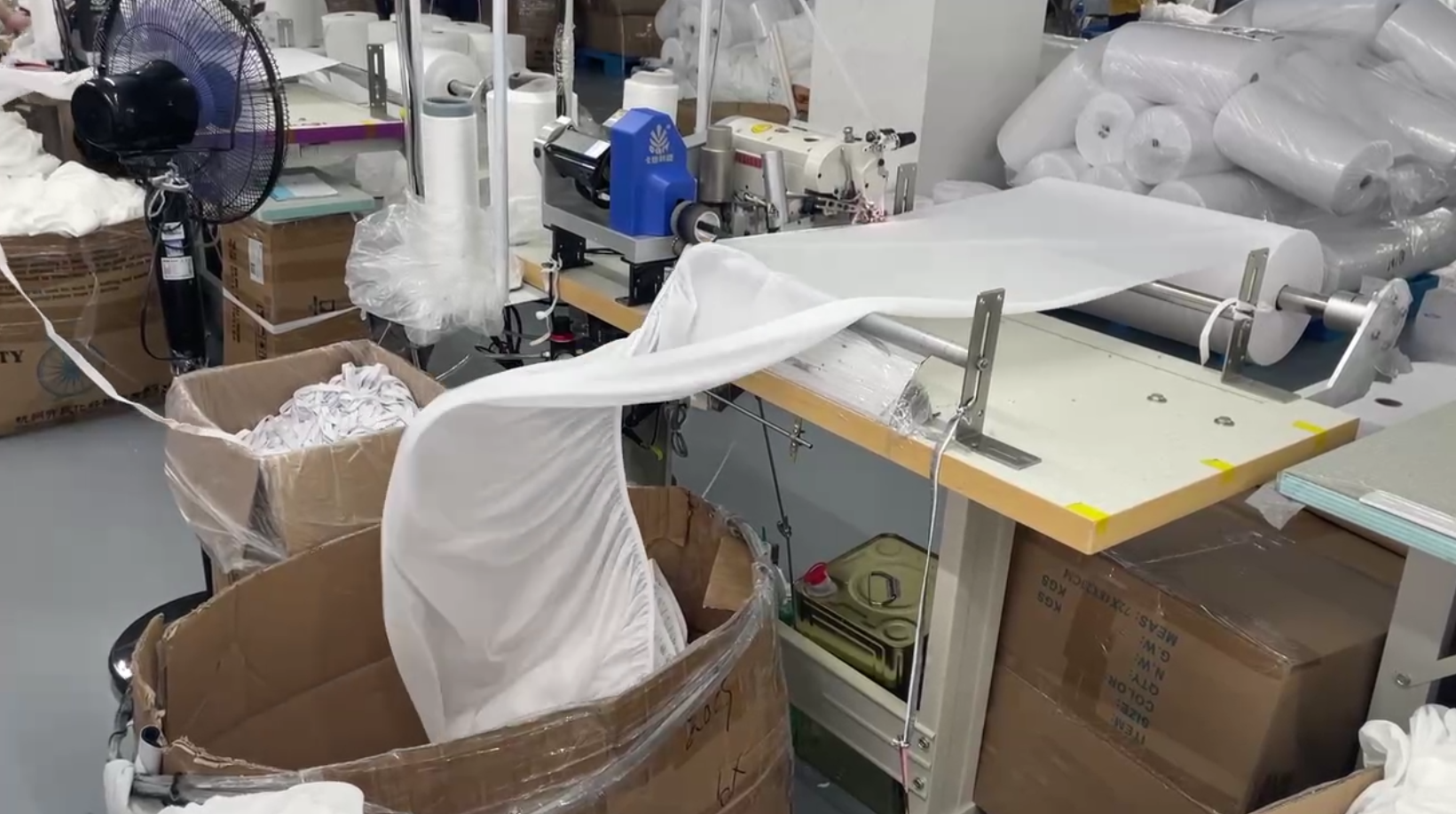 Video of sewing the skirt edge