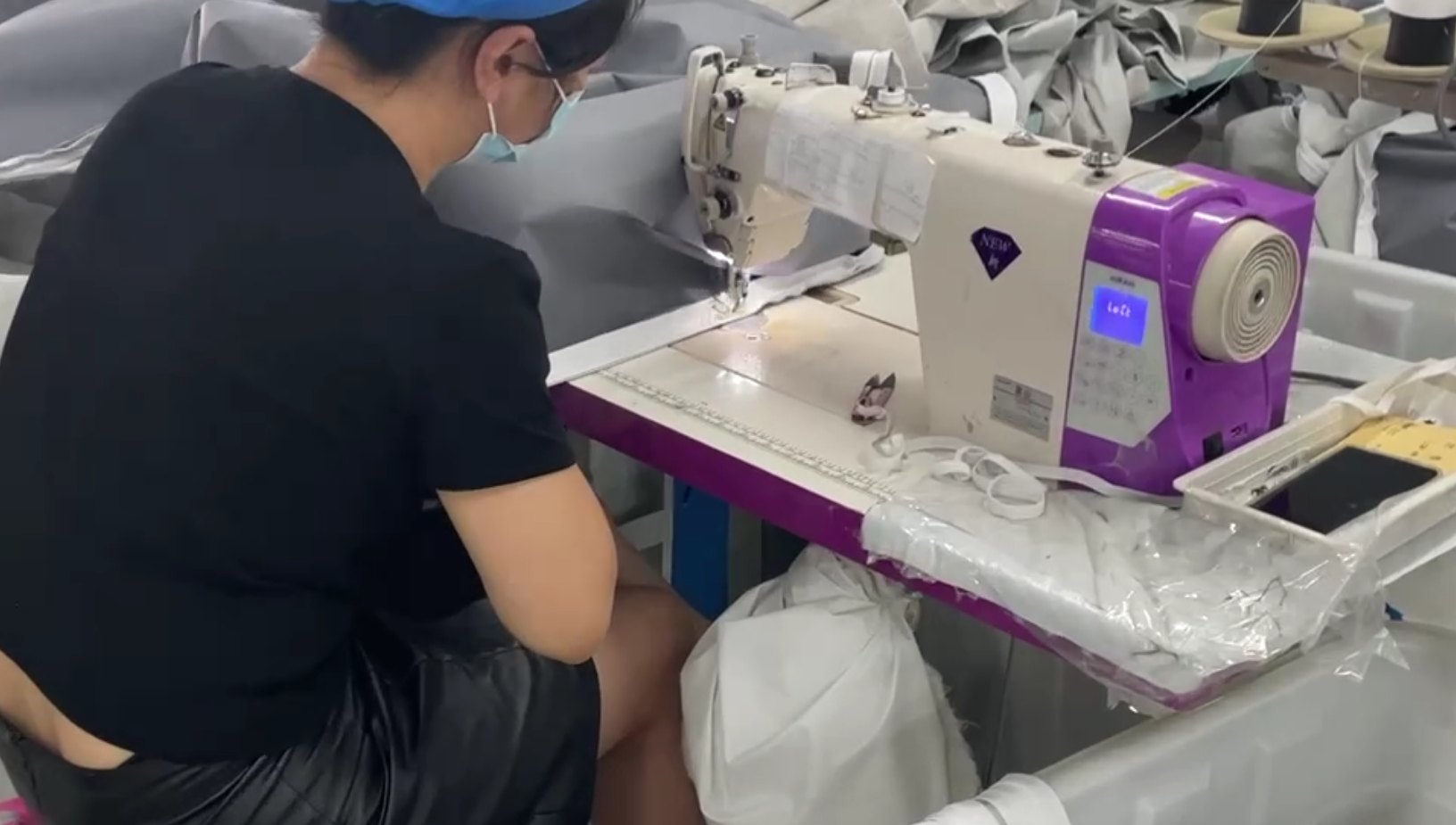 Video of topstitching